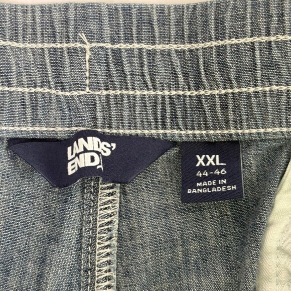 Lands End Pull On Pants Womens XXL 44 46 Blue Elastic Waist Casual Pockets - Picture 5 of 13